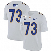 Pittsburgh Panthers 73 Mark May White 150th Anniversary Patch Nike College Football Jersey Dzhi,baseball caps,new era cap wholesale,wholesale hats
